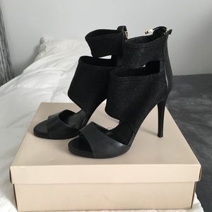 Guess Black Leather Heels